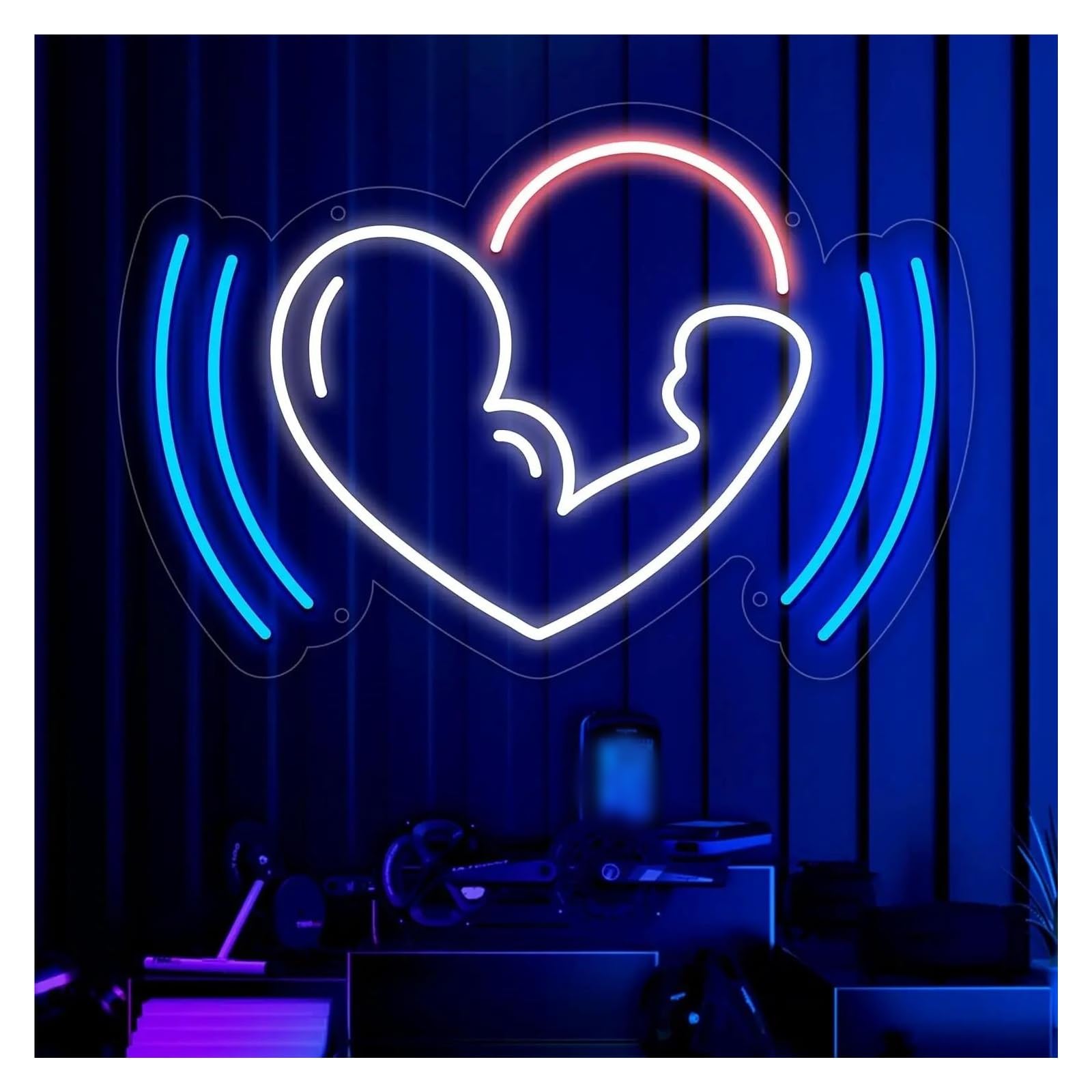 LEMST Signs Lamp Barbell Neon Sign Neon Light Sign for Garage Gym Workout Room Fitness Center Gamer Room Sports Club Home Decor 25x38cm