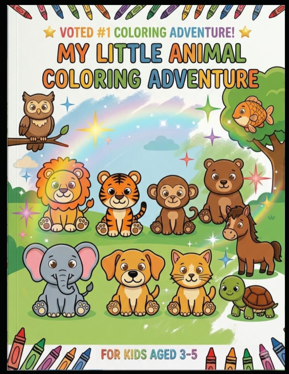 My little animal coloring adventure