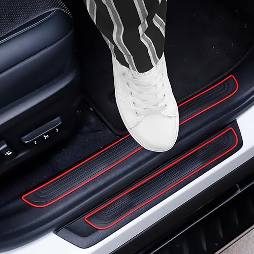 Miniatura 6 de SINGARO Protección para umbral de puerta de automóvil, 4 piezas, cubierta protectora contra el polvo, ancho de la puerta de 19.8 x 1.57 pulgadas,