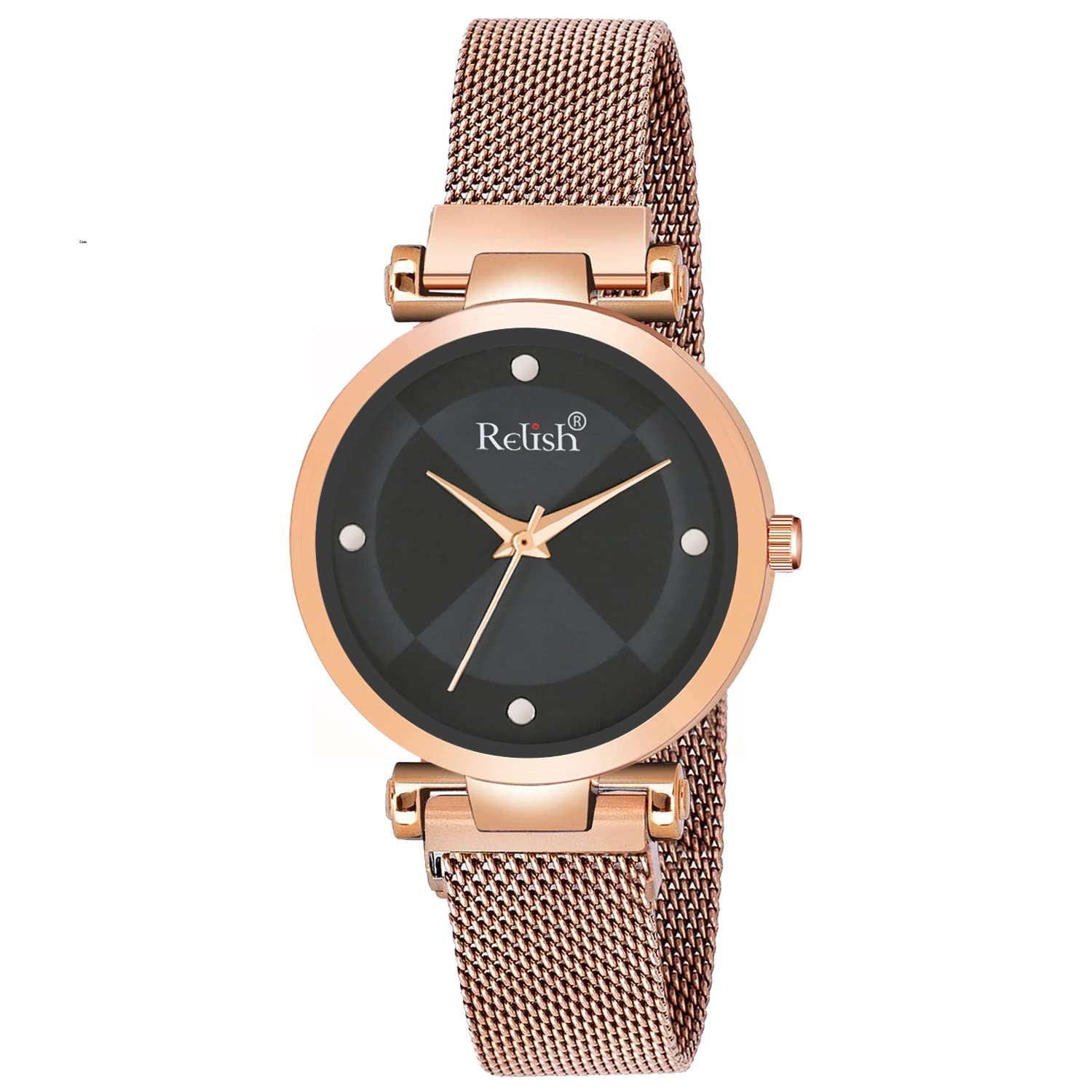 Relish Analog Casual Metal Chain Black Dial Watch for Sister, Girls, Girlfriend, Wife and Women (Band: 18mm, Rose Gold) (B09XQVD1RQ) Amazon Price History, Amazon Price Tracker