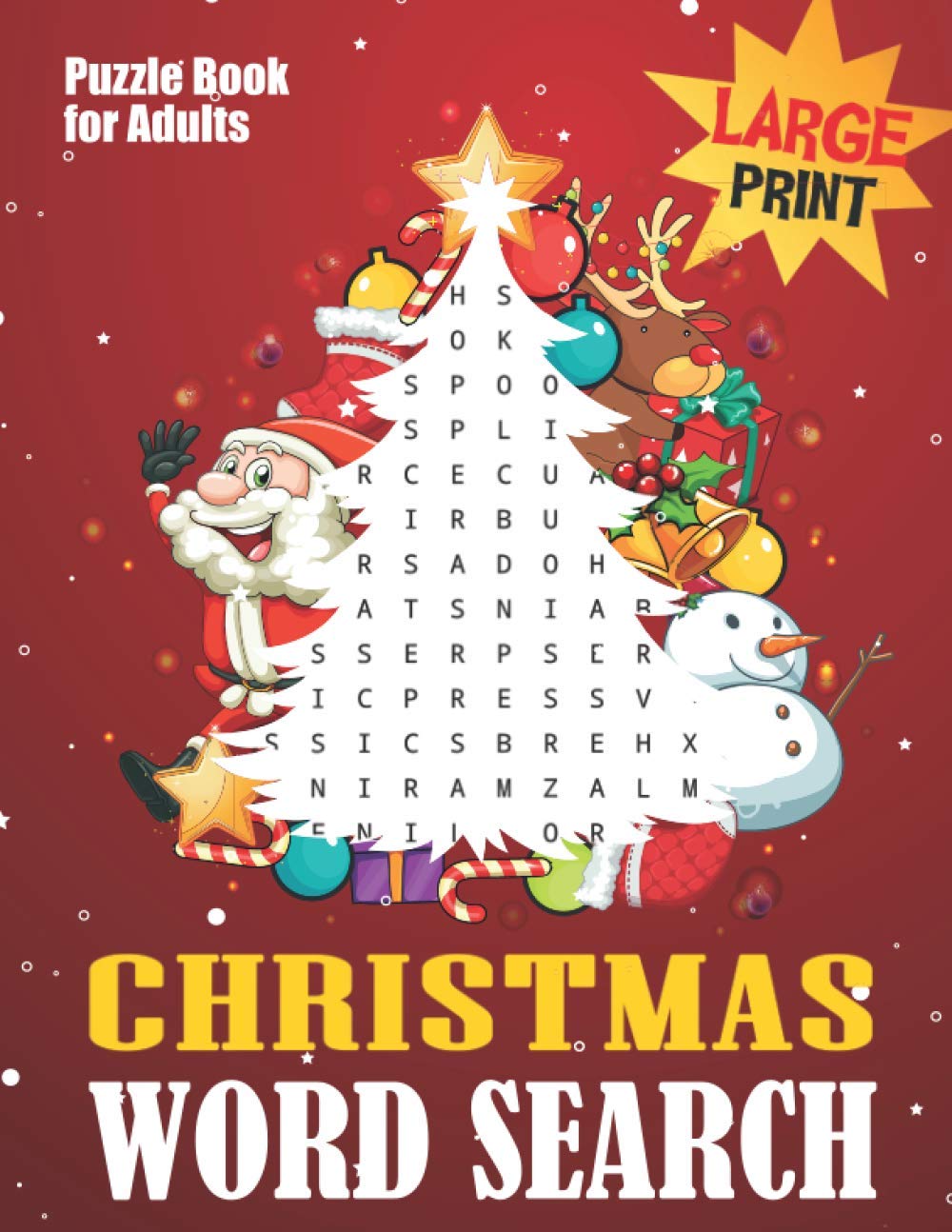 Christmas Word Search Puzzle Book for Adults Large Print: Crossword Puzzles Activity Book for Adults. Funny, Xmas Categories. Brain Exercise, Holiday Fun and Relaxation in one! A4