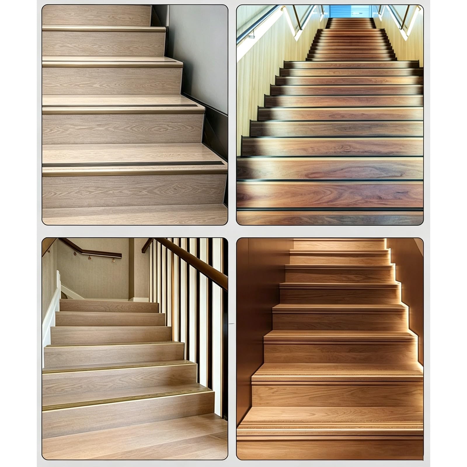 Tiras de borde de escalón de 39,4 pulgadas, peldaños de escalera, protector | Antideslizante peldaños de aluminio, for interiores y exteriores(Silver,1Pcs)