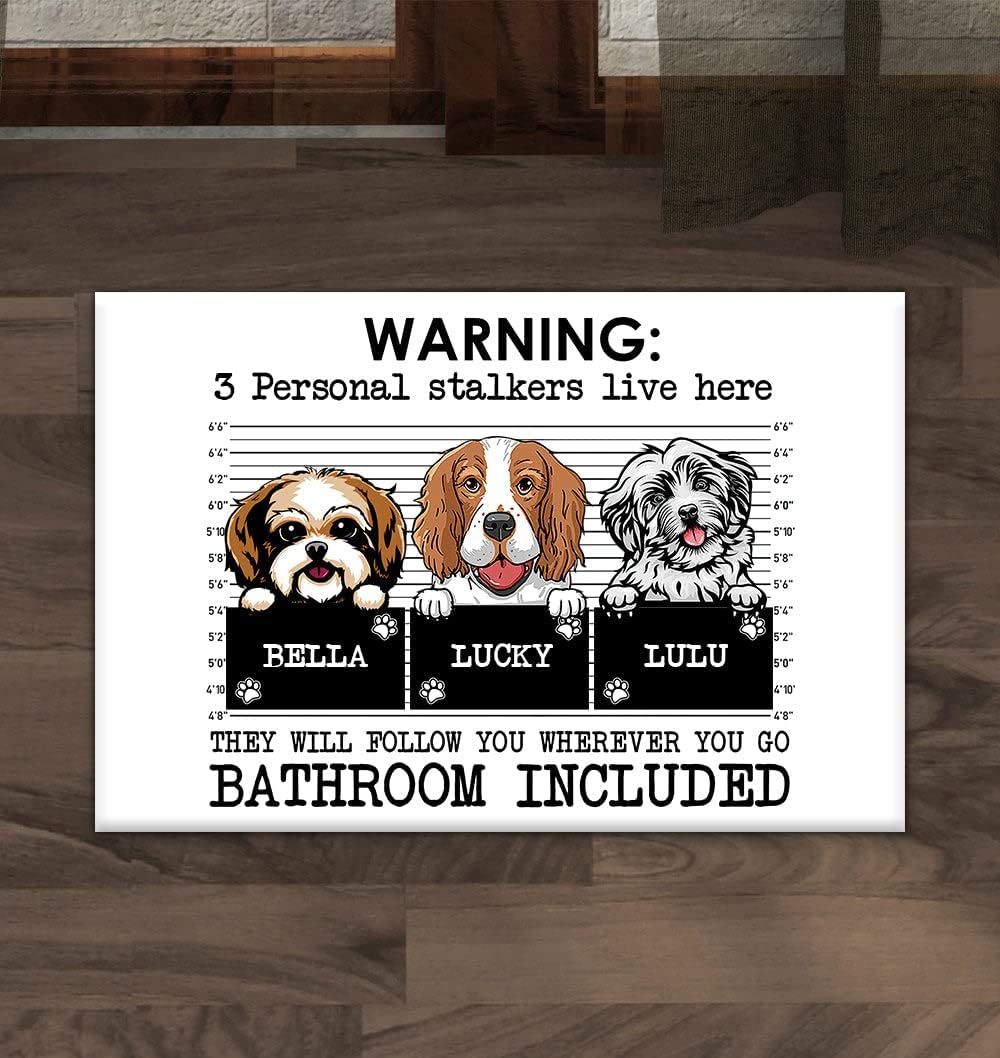 Vacedi Personalized Front Doormat, Gifts for Dog Mom