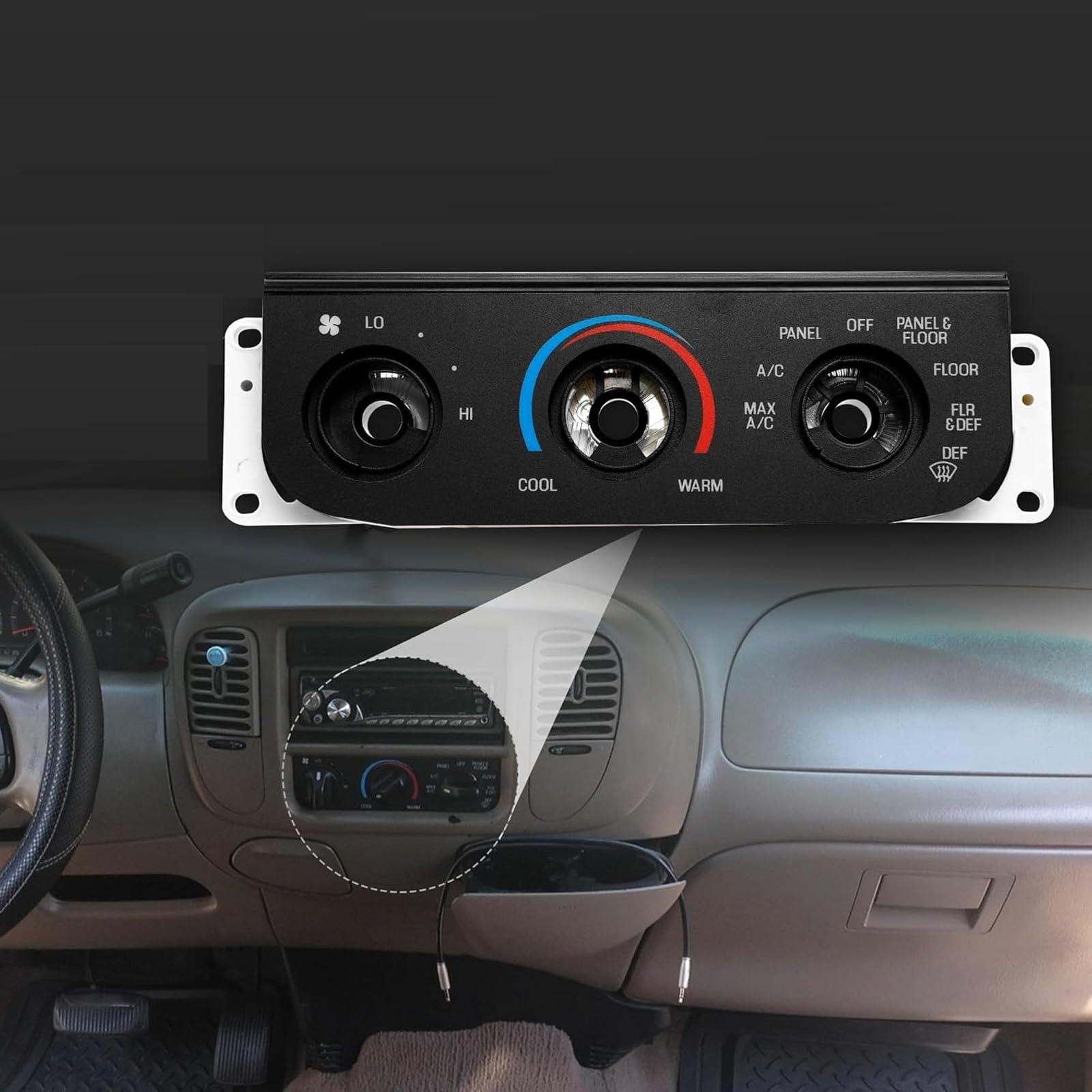 Pannello Controllo del Clima per la Regolazione della Temperatura della Cabina del Camion con Risposta Rapida YL3H19E764A 1L2Z19986AA F65Z19B888AA Pannello Controllo del Clima HVAC