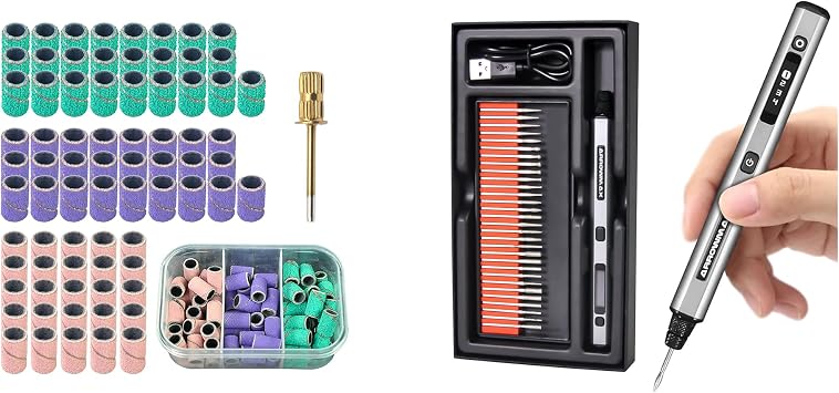 AM ARROWMAX Mini Engraving Pen & AM ARROWMAX 75Pcs Sanding Drums Kit