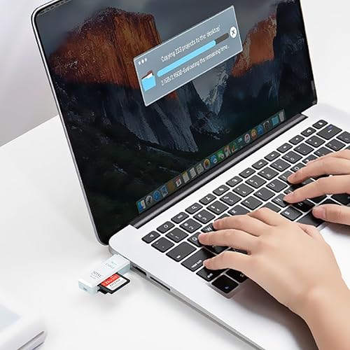 Miniatura 6 de Lector de tarjetas SD USB para PC, adaptador micro SD a USB para memoria de cámara, portátil (paquete de 3 USB2.0 blanco)