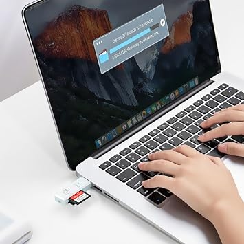 USB SD Card Reader for PC, Micro SD Card to USB Adapter, Card Reader for Camera Memory Card Reader, Wansurs Card Reader for Laptop (3 Pack USB2.0 White)