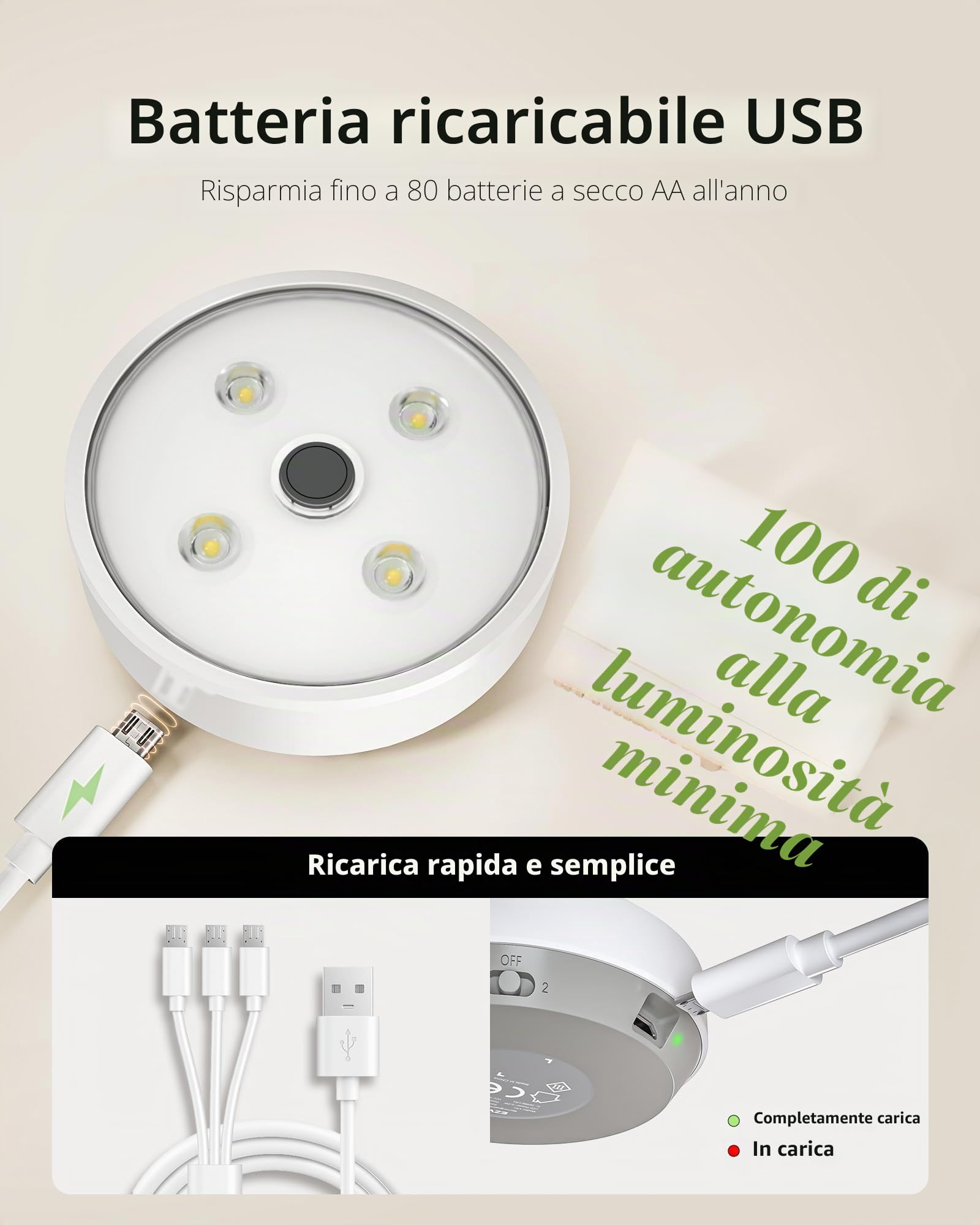 EZVALO Luce di Armario 6 Piezas, LED con Controllo non Tattile, LED Adesiva con Manovra a Distanza, Illuminazione Regolabile per Scale, Dormitori. Mobili, Armadi, Cucine