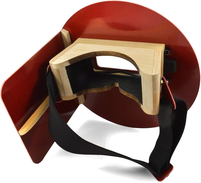 Wendy's Pancake Welding Hood Helmet w/Strap - Right Handed - RED