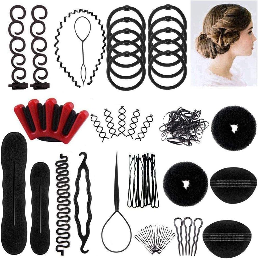 Winkeyes Hair Styling Set - DIY Hair Braiding Tool Kit with Hair Modelling Accessories for Simple and Fast Spiral Braids