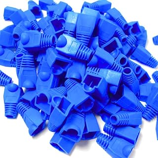 【青色 100個セット】RJ45 LANケーブル コネクタ カバー 100個 セット