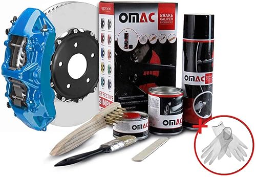 Kit de pintura para pinza de freno OMAC a base de epoxi, color azul brillante de Florida, alta temperatura