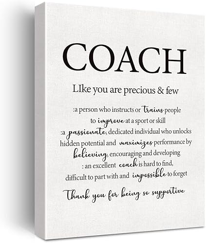 Lienzo inspirador para pared, lienzo de agradecimiento al entrenador, pintura de agradecimiento para el entrenador, decoración de pared en casa,
