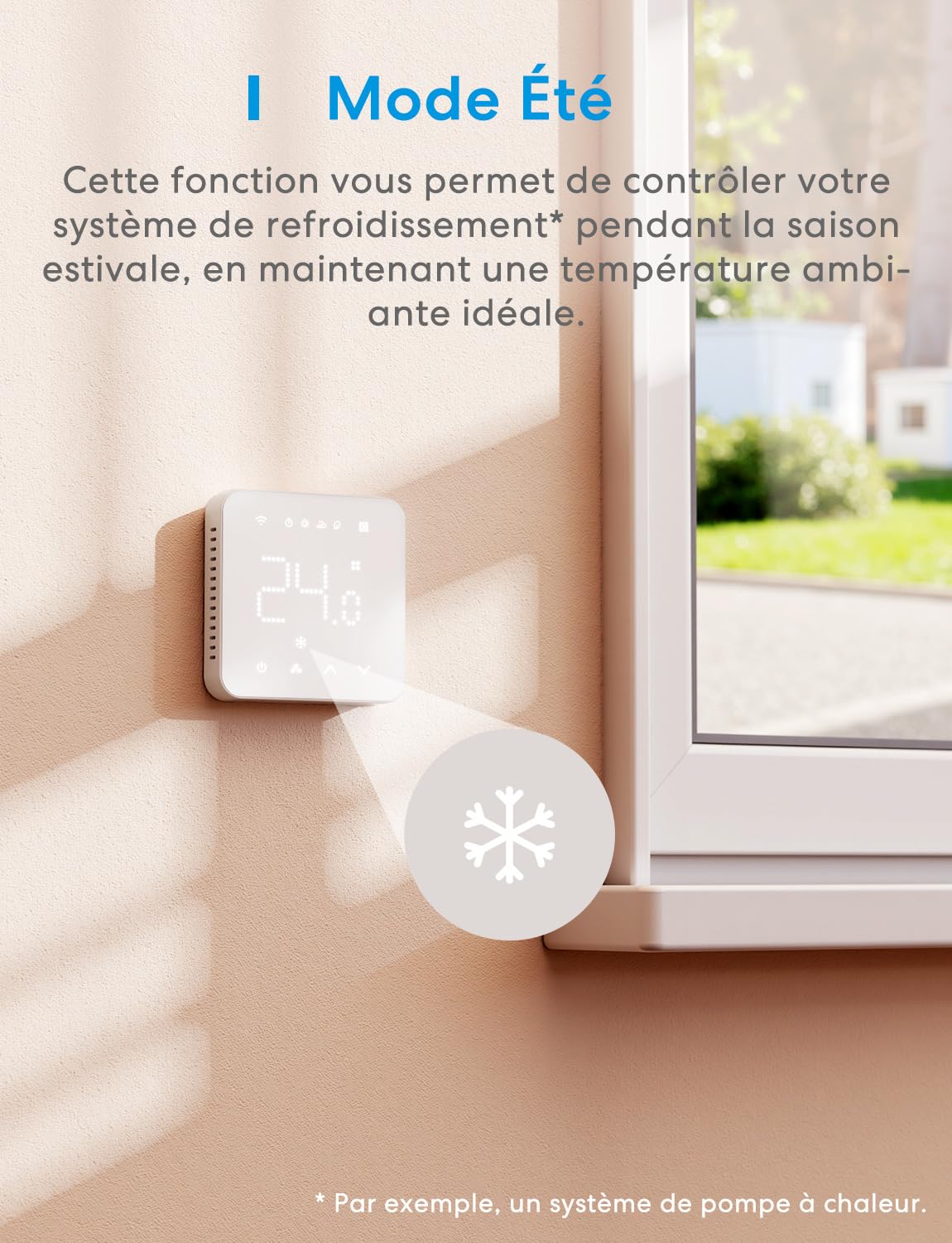 Meross Thermostat Connecté WiFi Encastrable Chaudière/Chauffage au Sol | Intelligent Compatible avec Apple HomeKit, Alexa et Google Home, Commande Vocale / à Distance