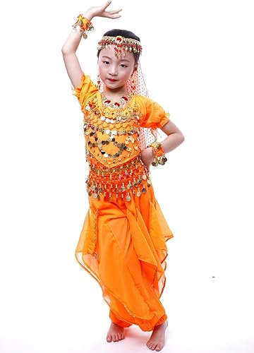 Miniatura 9 de Astage GirlS Belly Dance Costumes,Long Sleeve Highlights Top,Pants