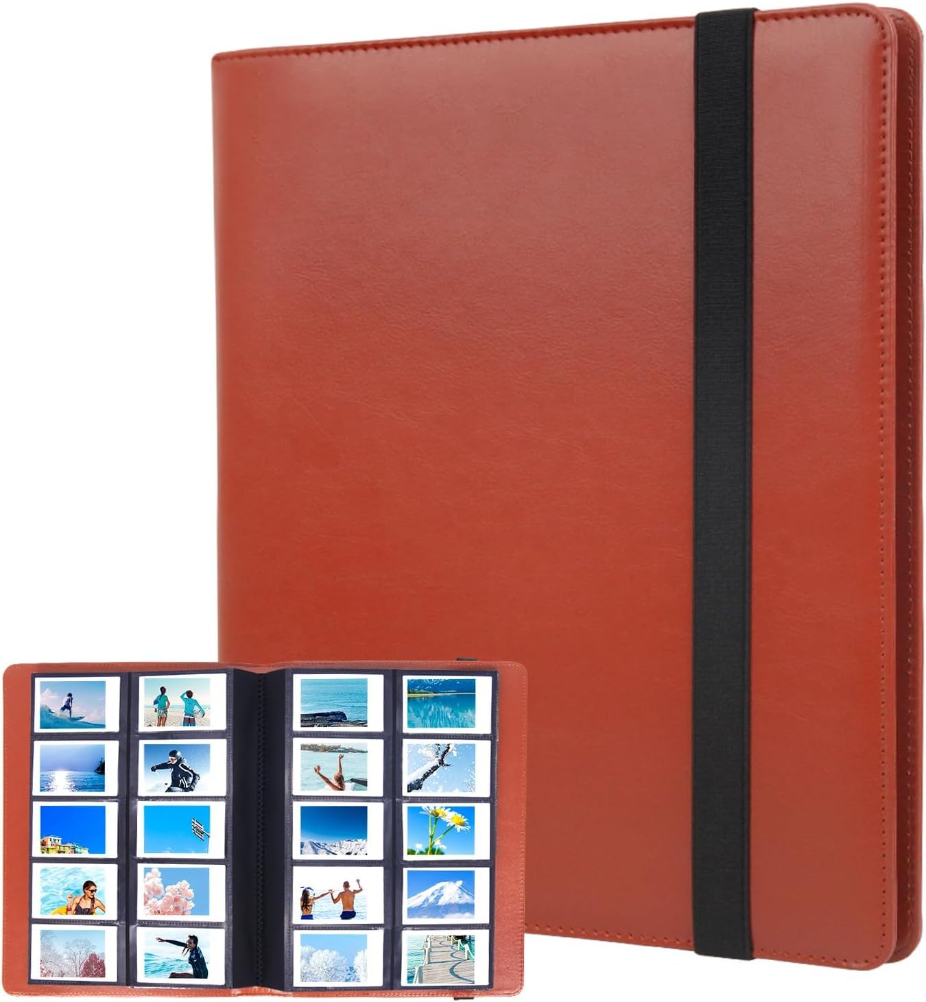 400 Pockets Photo Album for Fujifilm Instax Mini LiPlay 11 90 70 50S 26 25 9 8S 8 7S Instant Camera/Mini Link Printer (Brown)