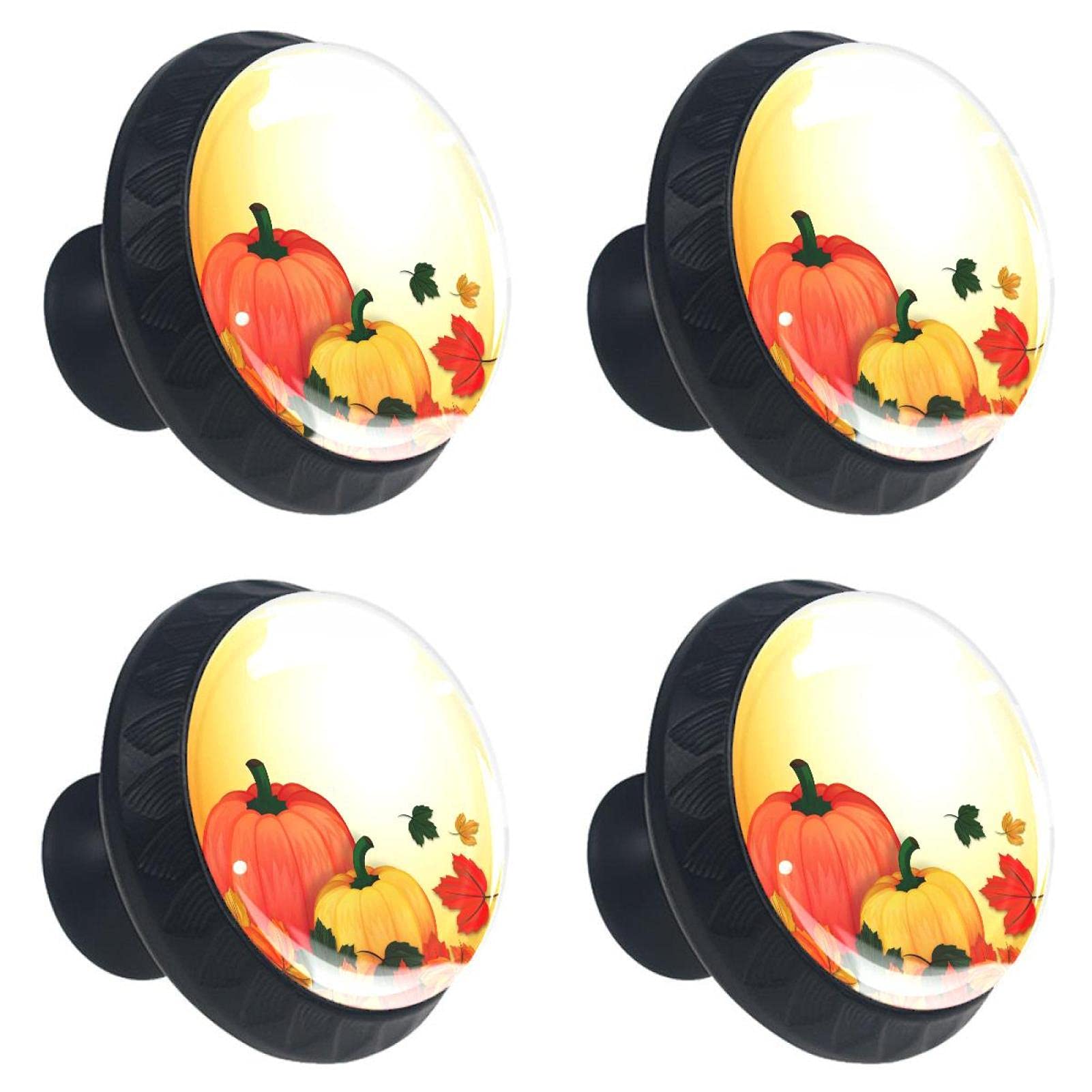 Bouton de tiroir en cristal 30mm citrouille pour poignée de porte et meuble de cuisine