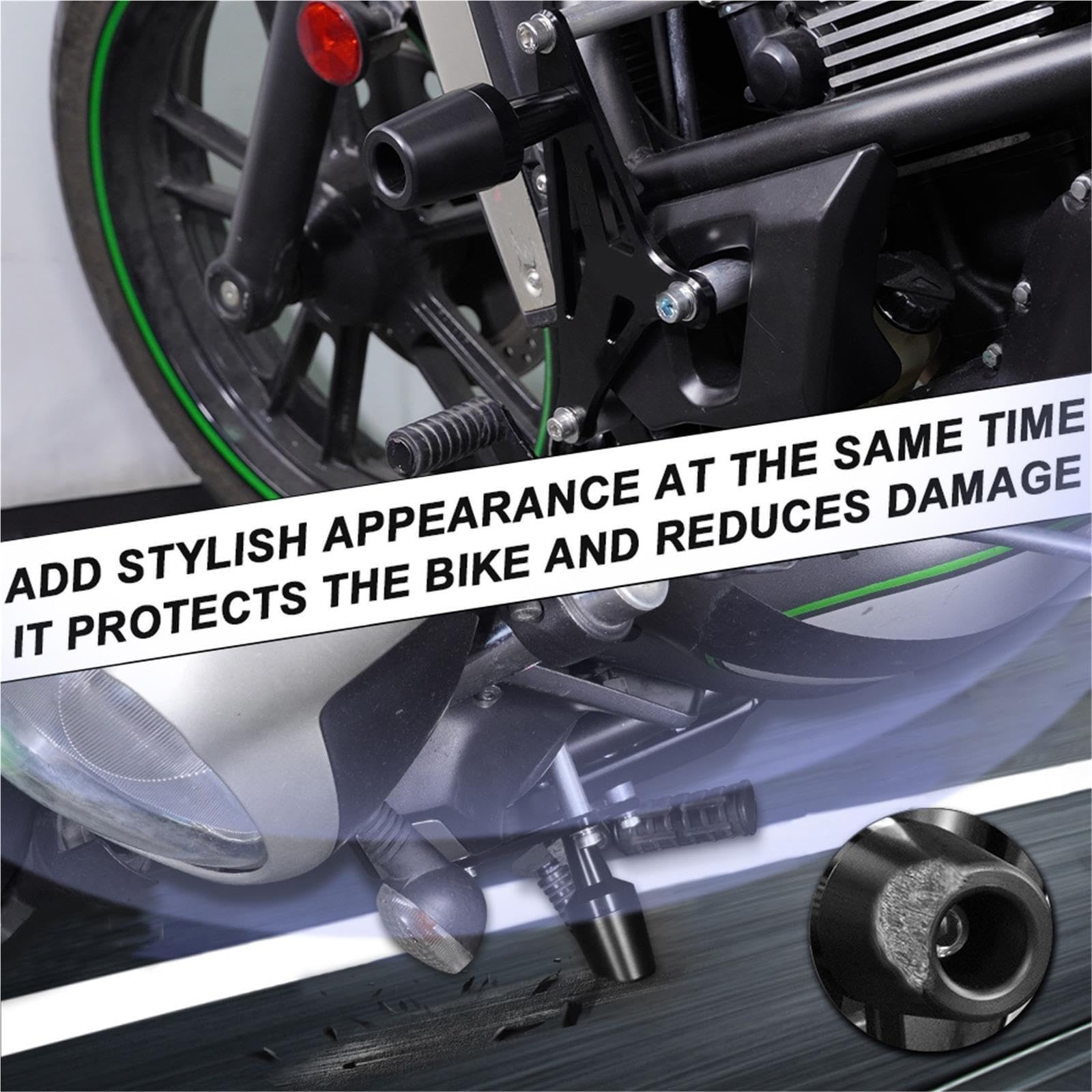 Protection Contre Les Chutes De Moto Adaptée À pour Kawasaki pour Vulcan S pour 650 2015-2023 2024 Cadre Curseur Carénage Garde Crash Protecteur