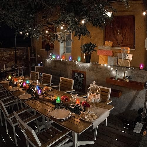 Miniatura 6 de idyl light Velas de té recargables con temporizador remoto, parpadeantes que funcionan 55 horas, impermeables, sin llama, para decoración del hogar,