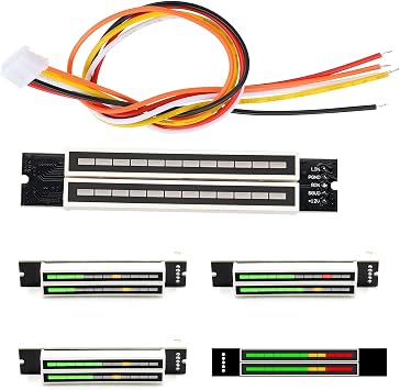Zerodis Audio Spectrum Analyzer, DIY Dual 12 Level Audio Level Indicator Adjustable Stereo Music Spectrum Display Board for Musicians and Audio Enthusiasts