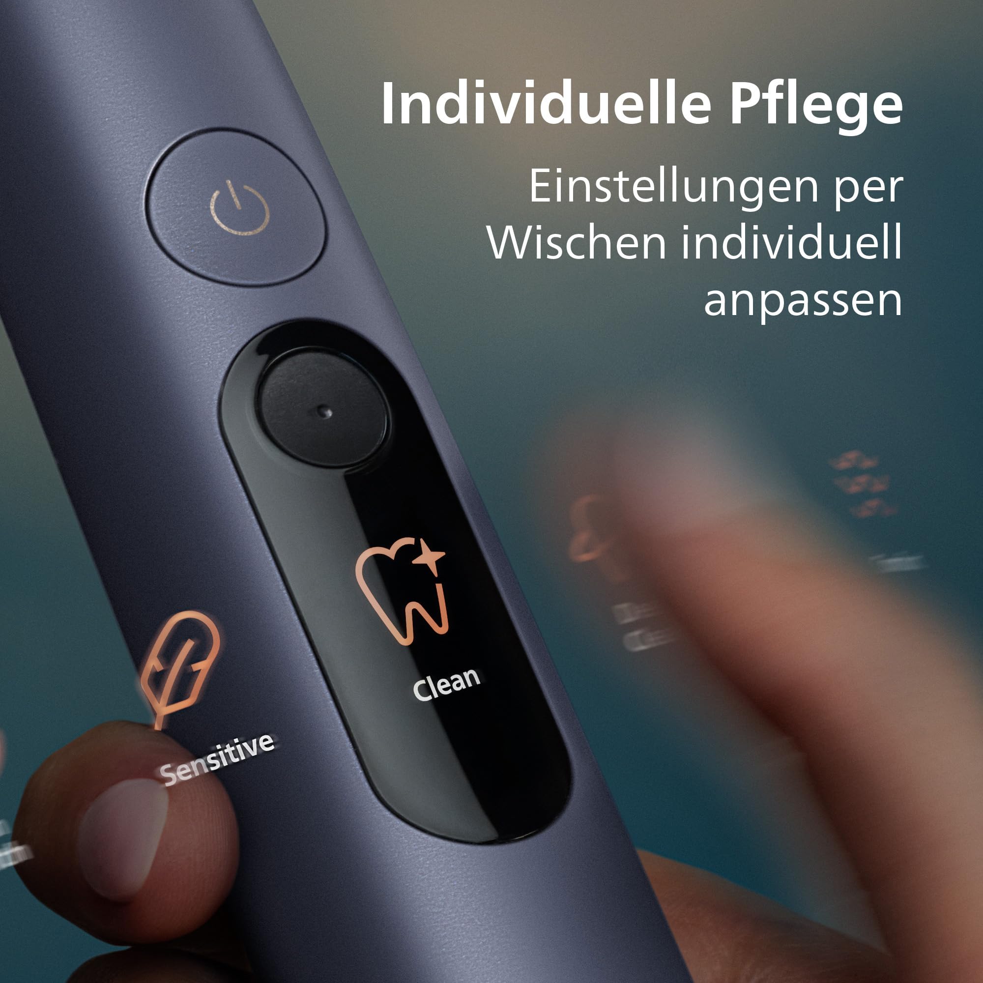 Philips Sonicare Next-Generation DiamondClean 9900 Prestige elektrische Zahnbürste - intelligentes Feedback zur Putzabdeckung, intelligente Andruckkontrolle und 24 Einstellungen, Sturmblau, HX9815/98