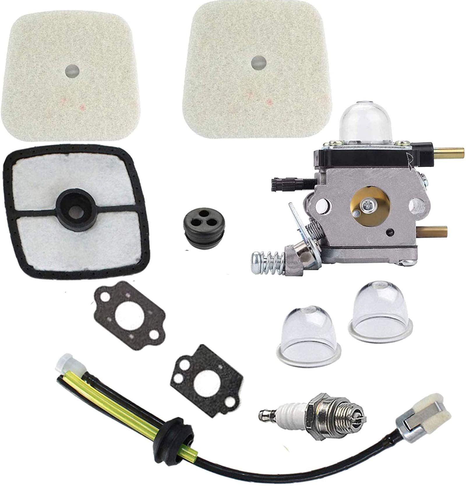 Shnile Carburetor & Gasket Compatible with Mantis Tillers Cultivator 7222E Echo SV-4B SV-4/B SV4B 2 Cycle Stroke Mantis Echo Tiller Cultivator C1U-K54A Zama C1U-K27 C1U-K27B C1U-K27C Mantis Tillers