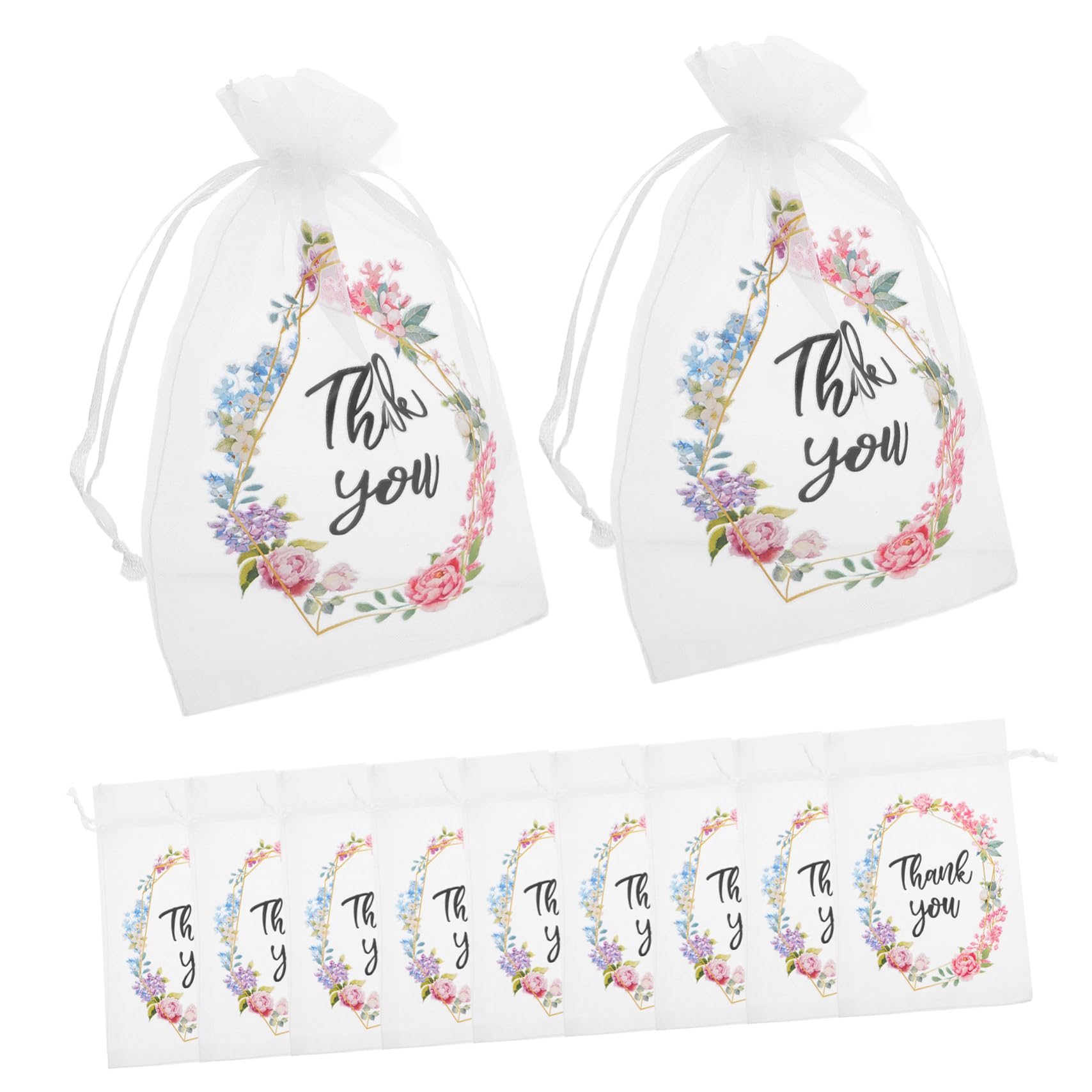 FOMIYES 3 Set Di Robusti Sacchetti in Organza Trasparente Con Coulisse Per Gioielli Piccoli Sacchetti Ideali Per Bomboniere E Decorazioni Per Matrimoni 50 Pezzi*3