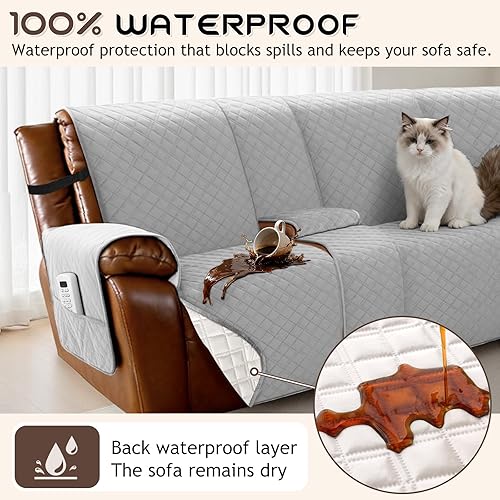 Miniatura 2 de Arfntevss Funda reclinable reclinable para sofá seccional, fundas para sofá