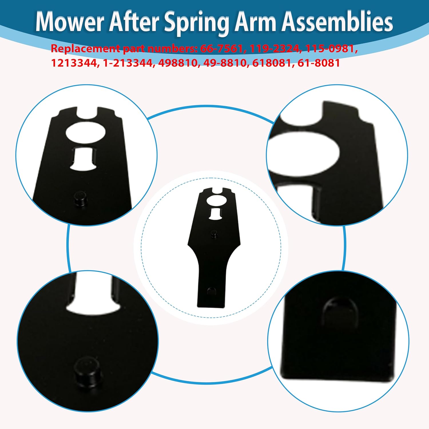 Replacement Mower After Spring Arm Assemblies 66-7561, 119-2324 & 115-0981 Suitable Fits Toro Lawn-Boy Mower