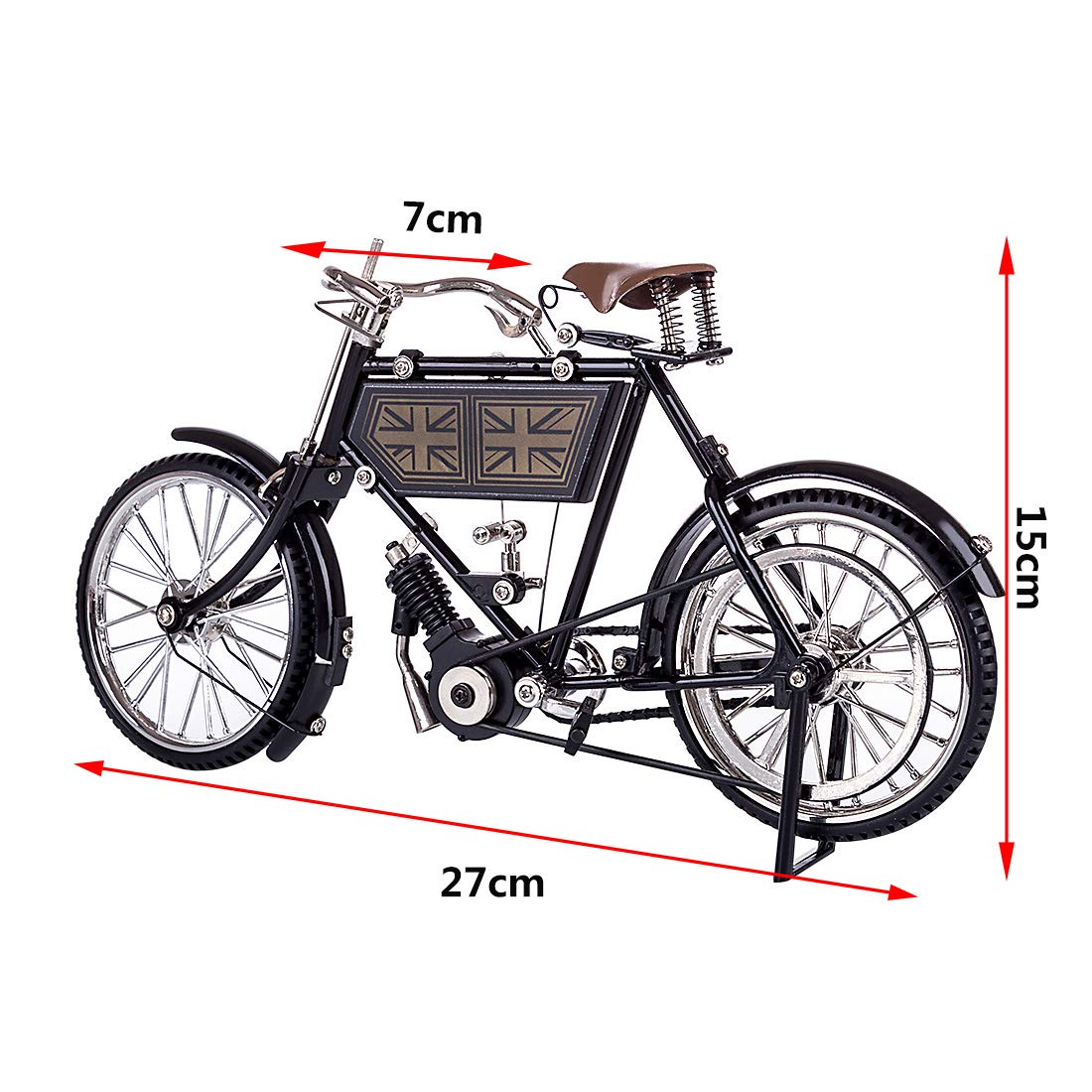 Metalowy model roweru DIY samodzielnego montażu, symulowany, dekoracyjny model roweru, zestaw metalowych modeli dorosłych