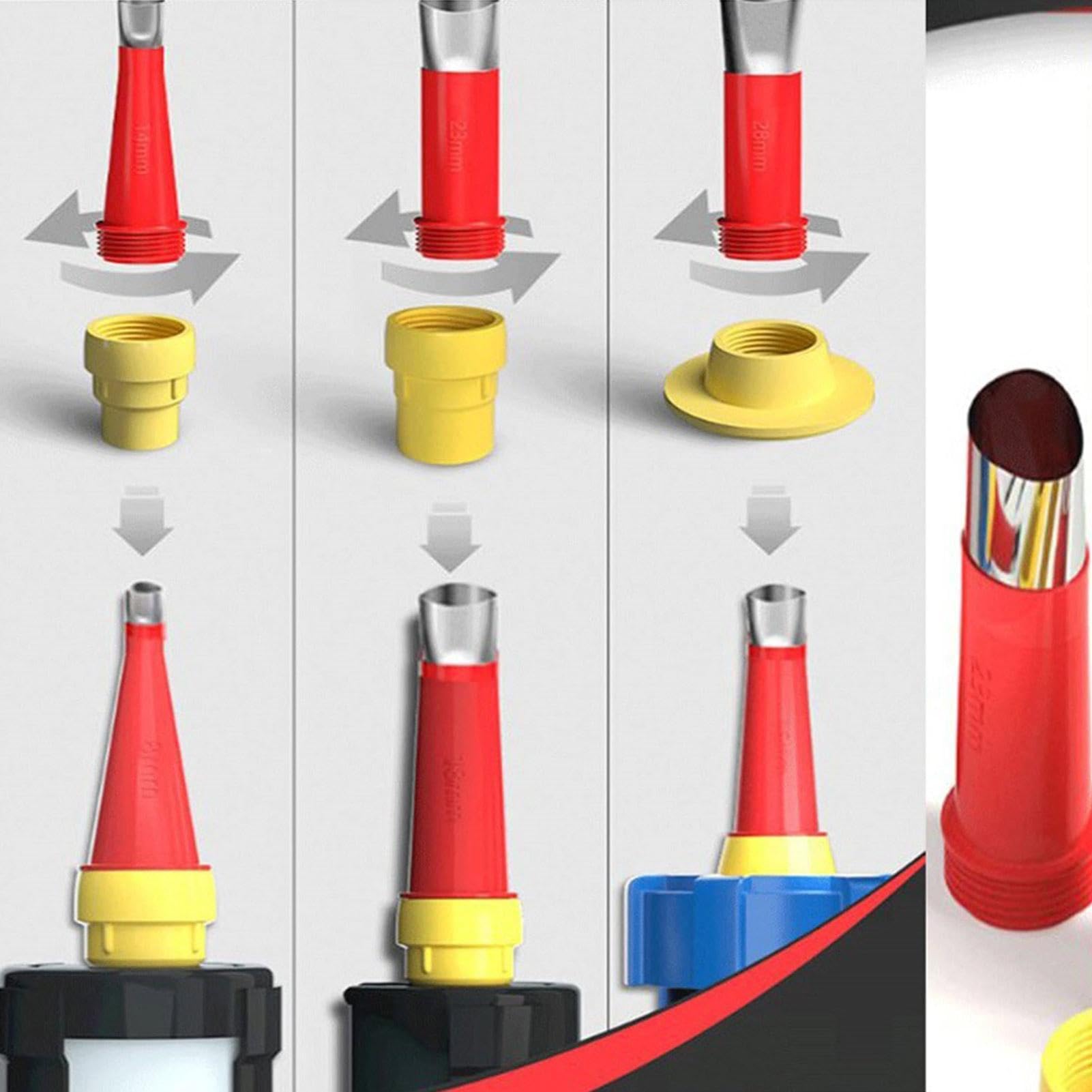 22-tlg. Silikon Düsen Set - Universal Dichtungsdüsen Für Dichtmittel