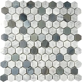 Tenedos Modern Blue Grey & Carrara 1