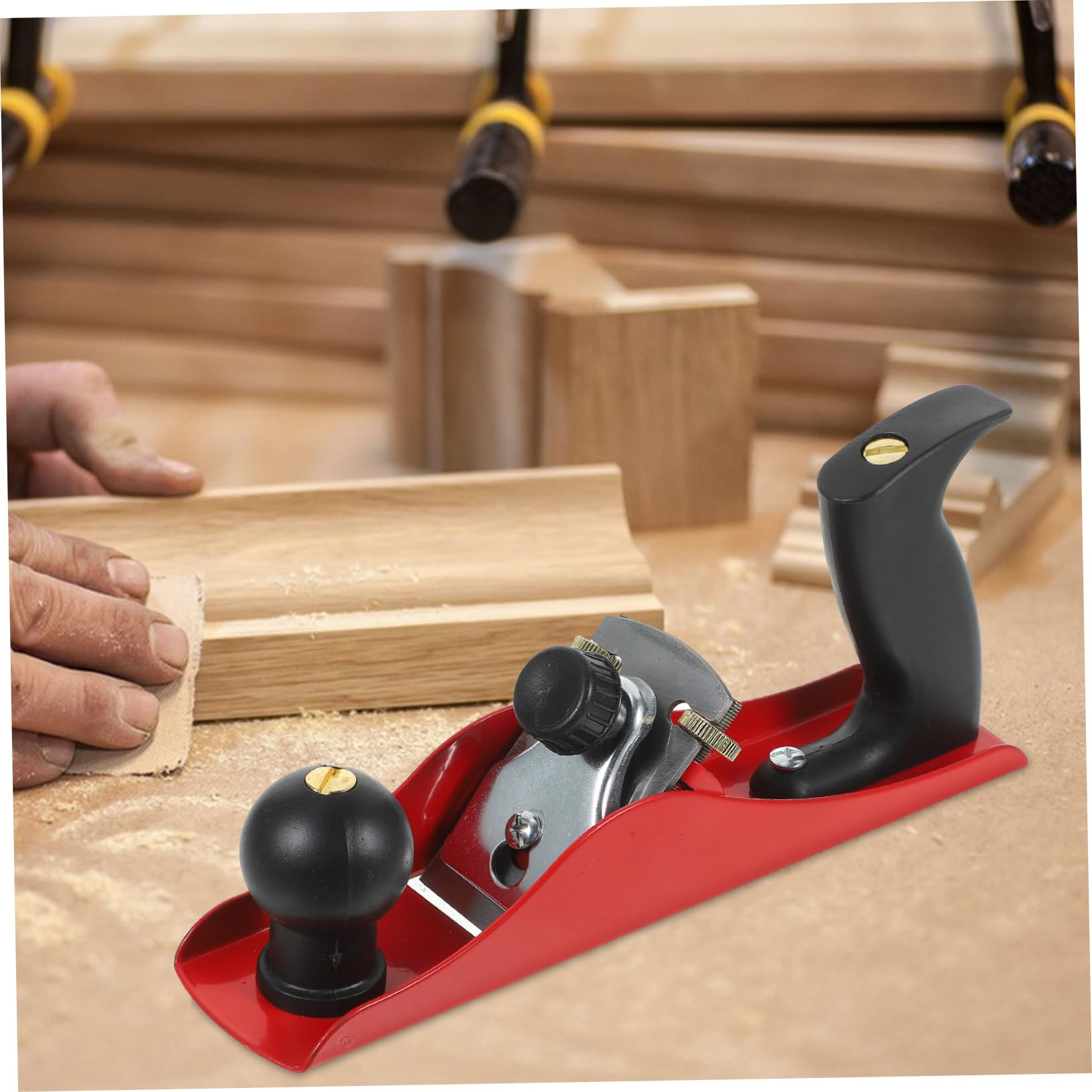 WOONEKY Spokeshave Do Drewna z Metalowym Ostrzem Narzędzie Ręczne Do Obróbki Drewna Dla Entuzjastów Majsterkowania z Materiałem Odpornym Zużycie