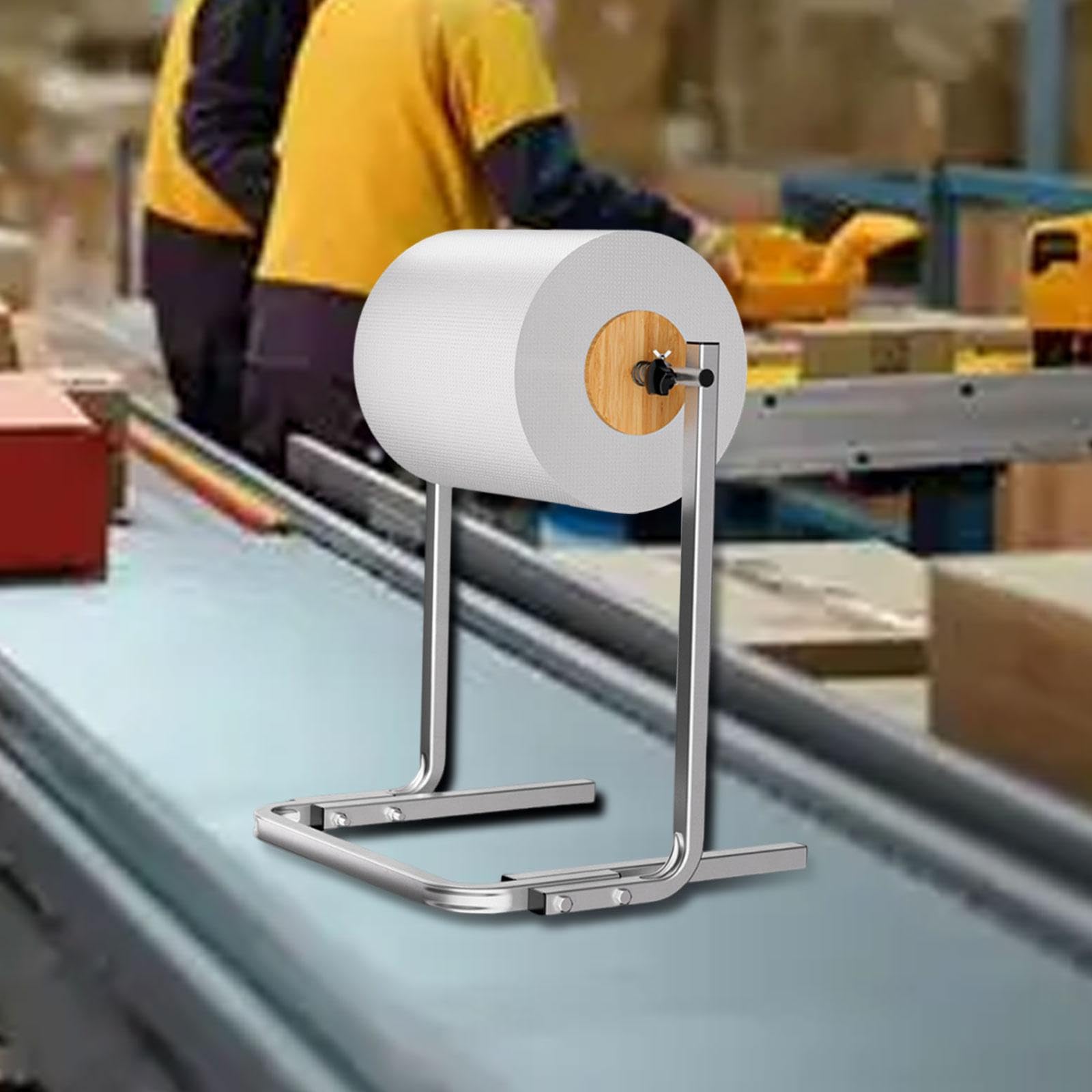 Milageto Support de rouleau de film à bulles d'emballage avec barrières d'extrémité Installation facile Robuste Polyvalent Tension réglable Acier, 40cmx70cm