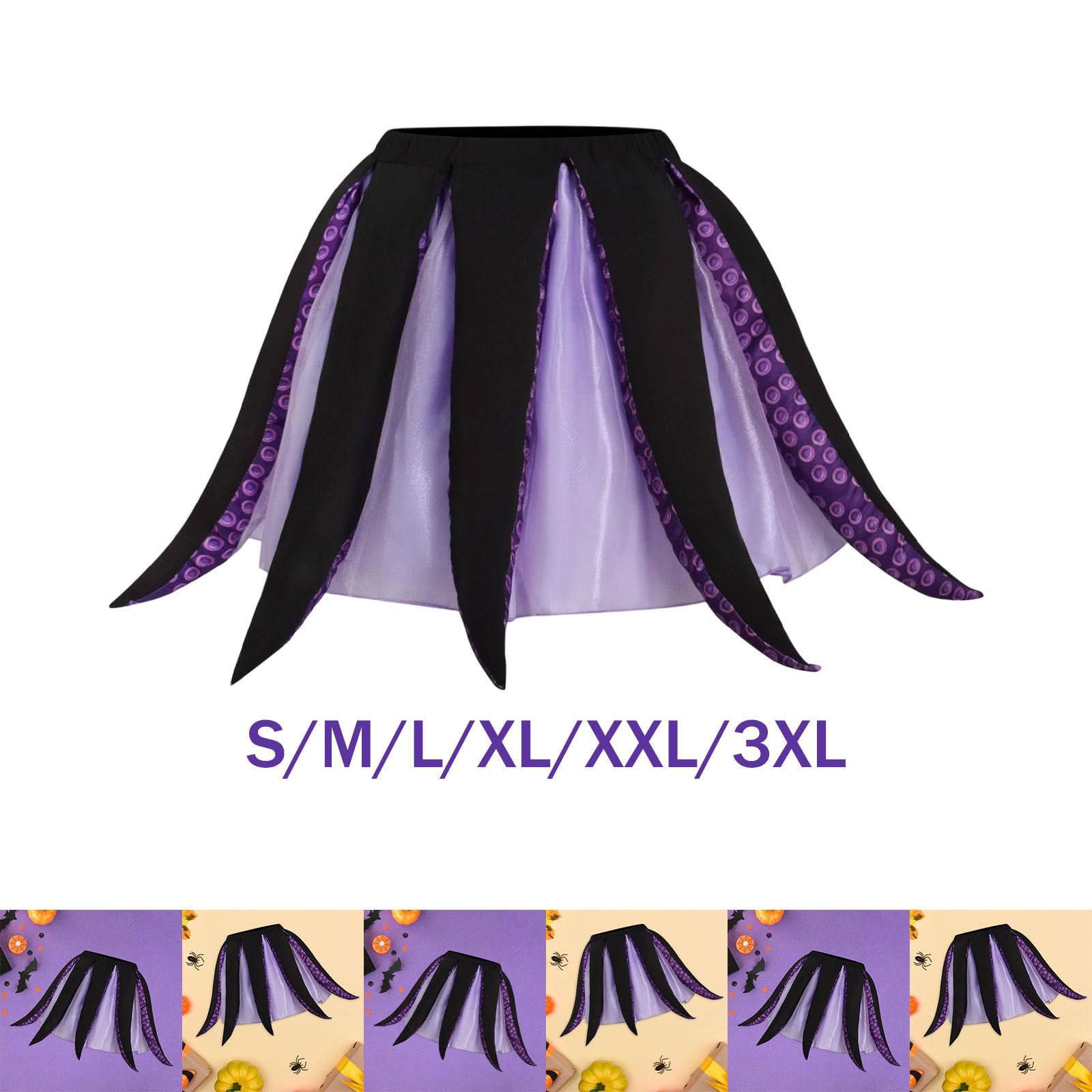 2x Costume Da Polpo per Halloween, Gonna, Abito per Spettacoli Teatrali, Abbigliamento in Morbido Poliestere per Feste, Vestito Elegante per Donne,
