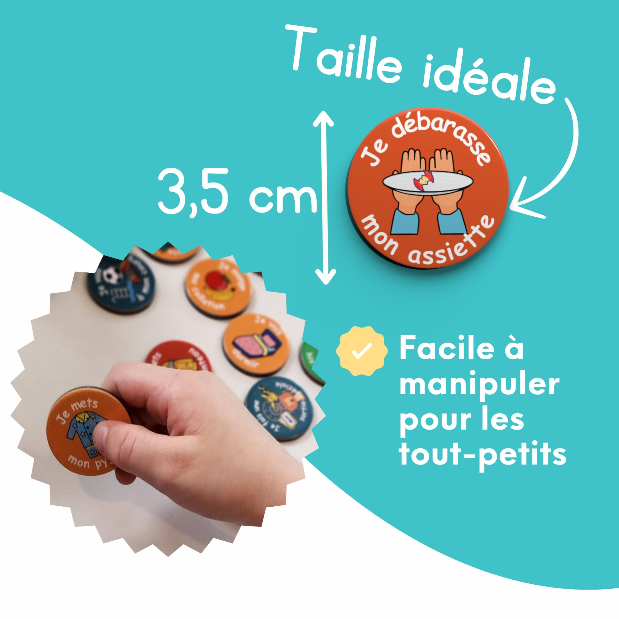 Tableau Calendrier Magnétique Quotidien Pour Enfants – Météo, Saisons, Jours – Apprendre En S'amusant Dès 3 Ans, 40x32 Cm