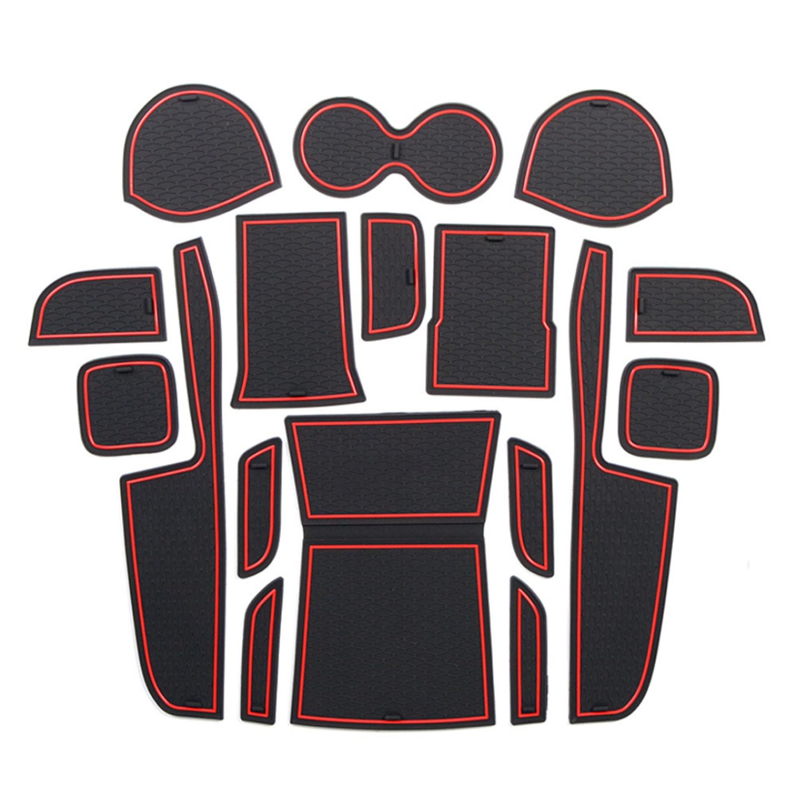 ahhccne Rubber Mats for Centre Console for Suzuki Vitara 2016-2018, LHD Rubber Mats for Centre Console