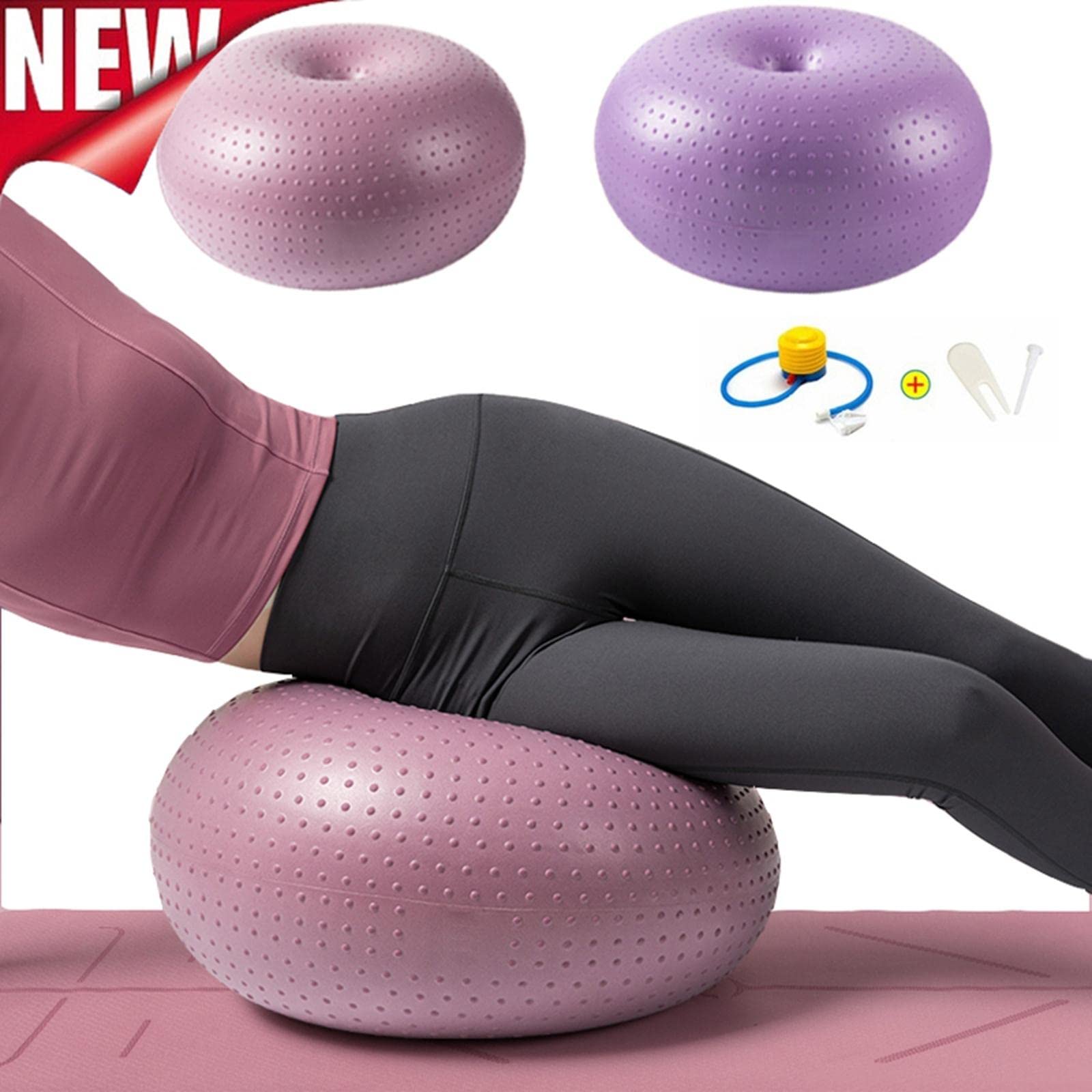 Piłka do jogi pilates pączek balans piłka fitness do treningu dom gimnastyka niebieska typ B