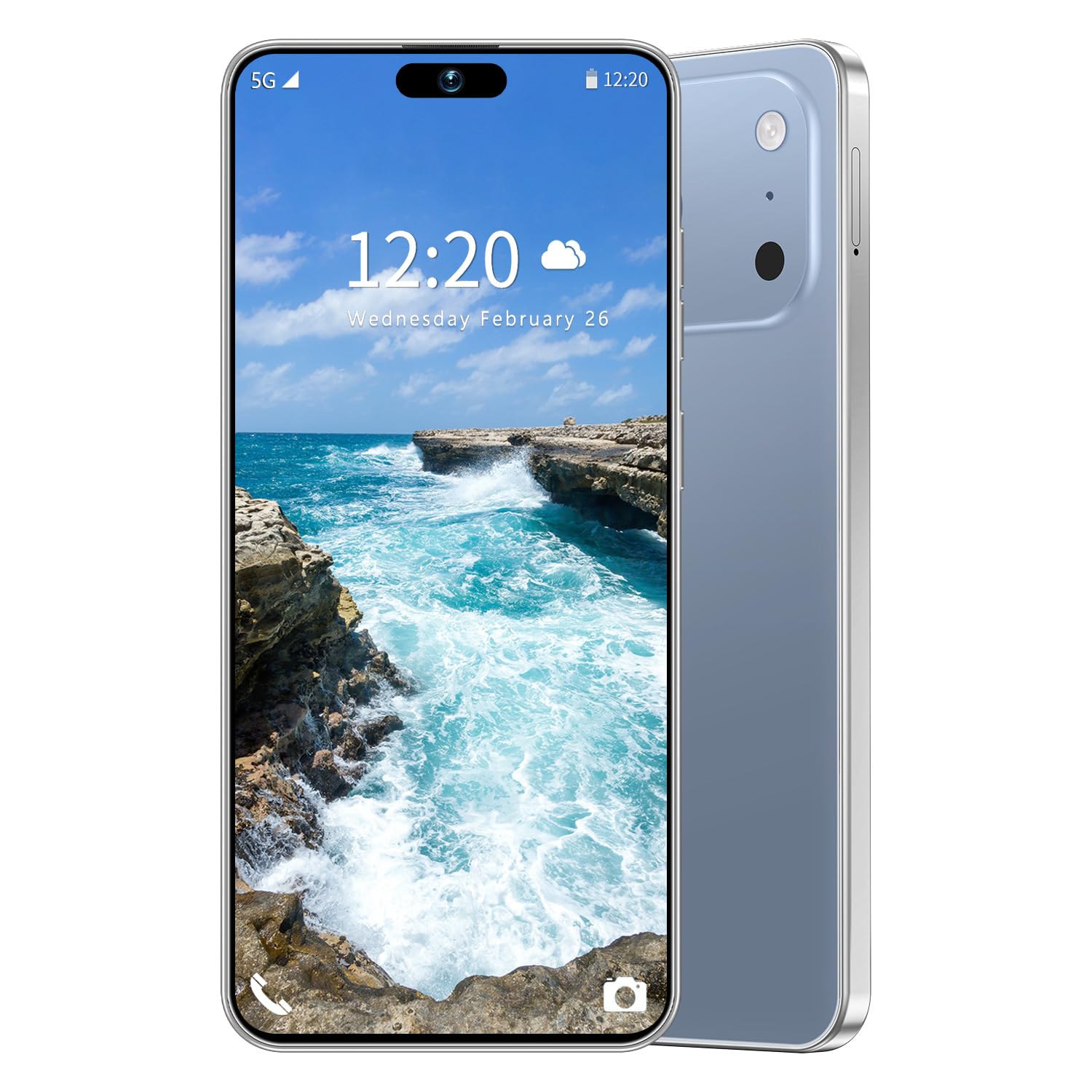 IZQMN 17 PMax 12GB+512GB Smartphone Unlocked Cell Phone,6.99" HD Screen Android 15 5G Phones,Battery 7000mAh Unlocked The Phone,Fingerprint Button