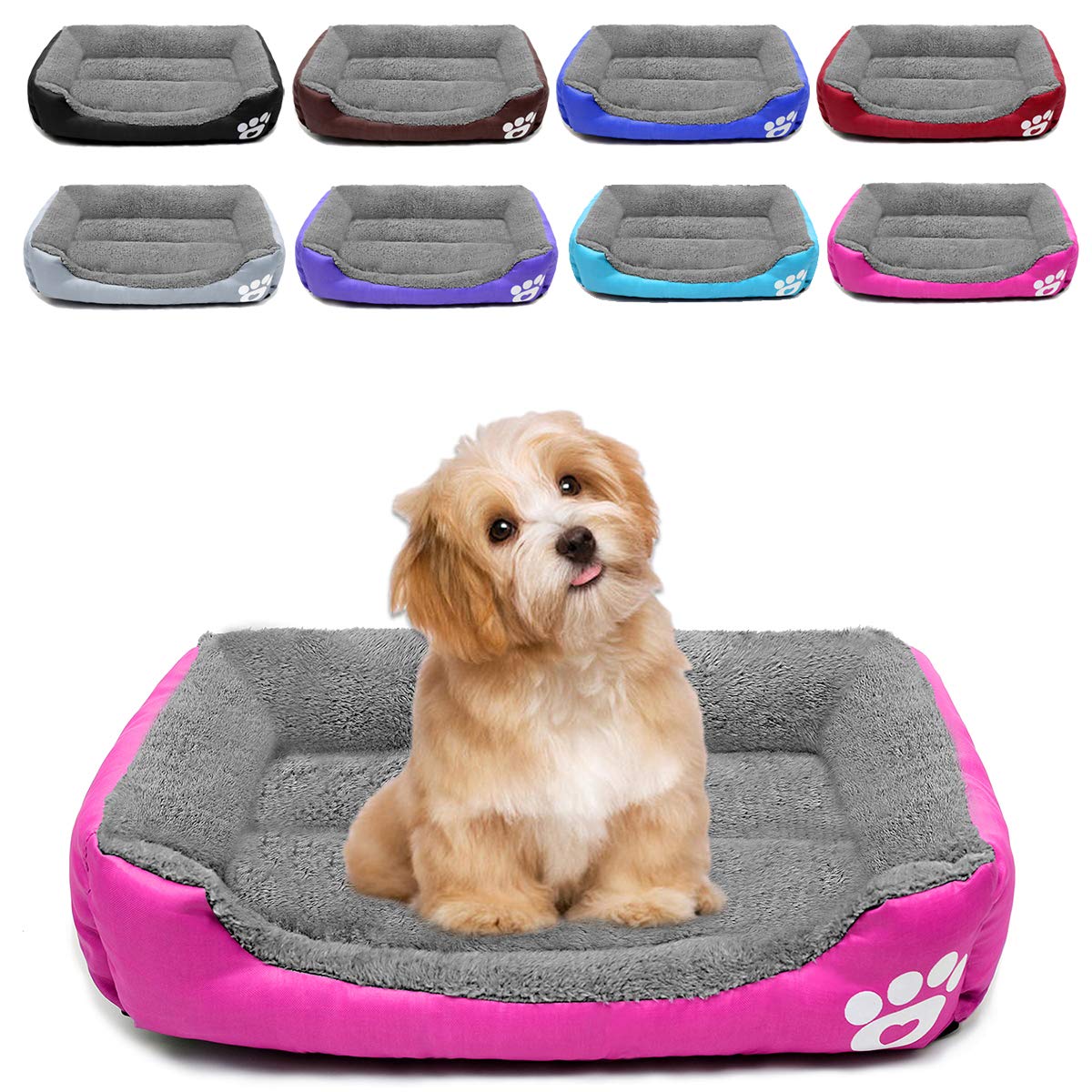 ZEEXIPDR Dog Bed Cat Bed Pet Bed Suitable for small and medium-sized pet sofa bed,dog bed made of soft lambswool and PP cotton provides a sleeping environment for dogs,washable dog sofa