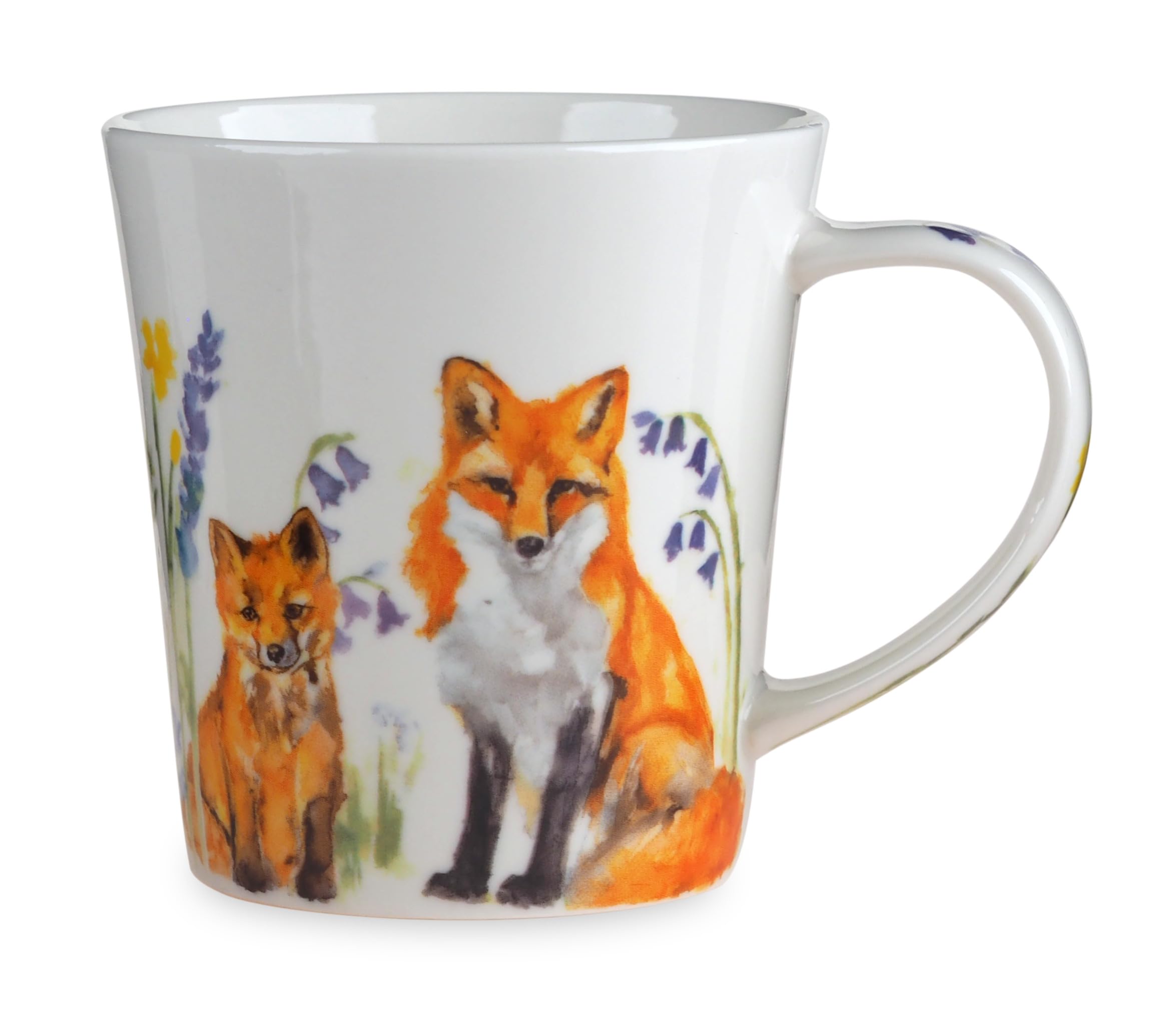 The Leonardo Collection Feather & Fur Foxes Mug Lesser & Pavey | Ceramic Coffee Mugs For Home Or Work | Premium Design Mugs For All Occasions | Lovely Mugs For Tea, Coffee & Hot Drinks - Jennifer Rose Gallery