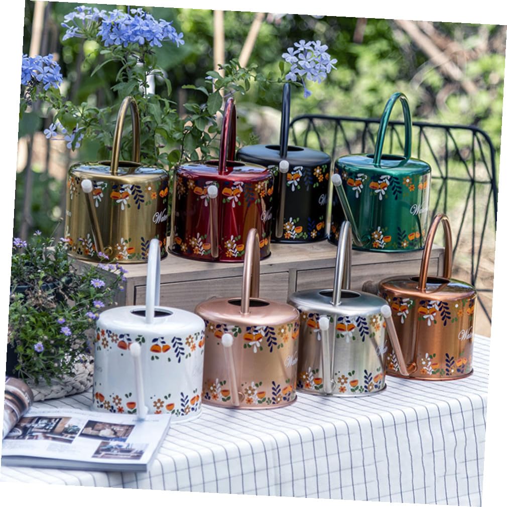 POPETPOP Arrosoir Acier Longue Poignée pour Plantes Intérieur Et Extérieur Outil De Jardinage Vintage pour Arrosage Facile Et