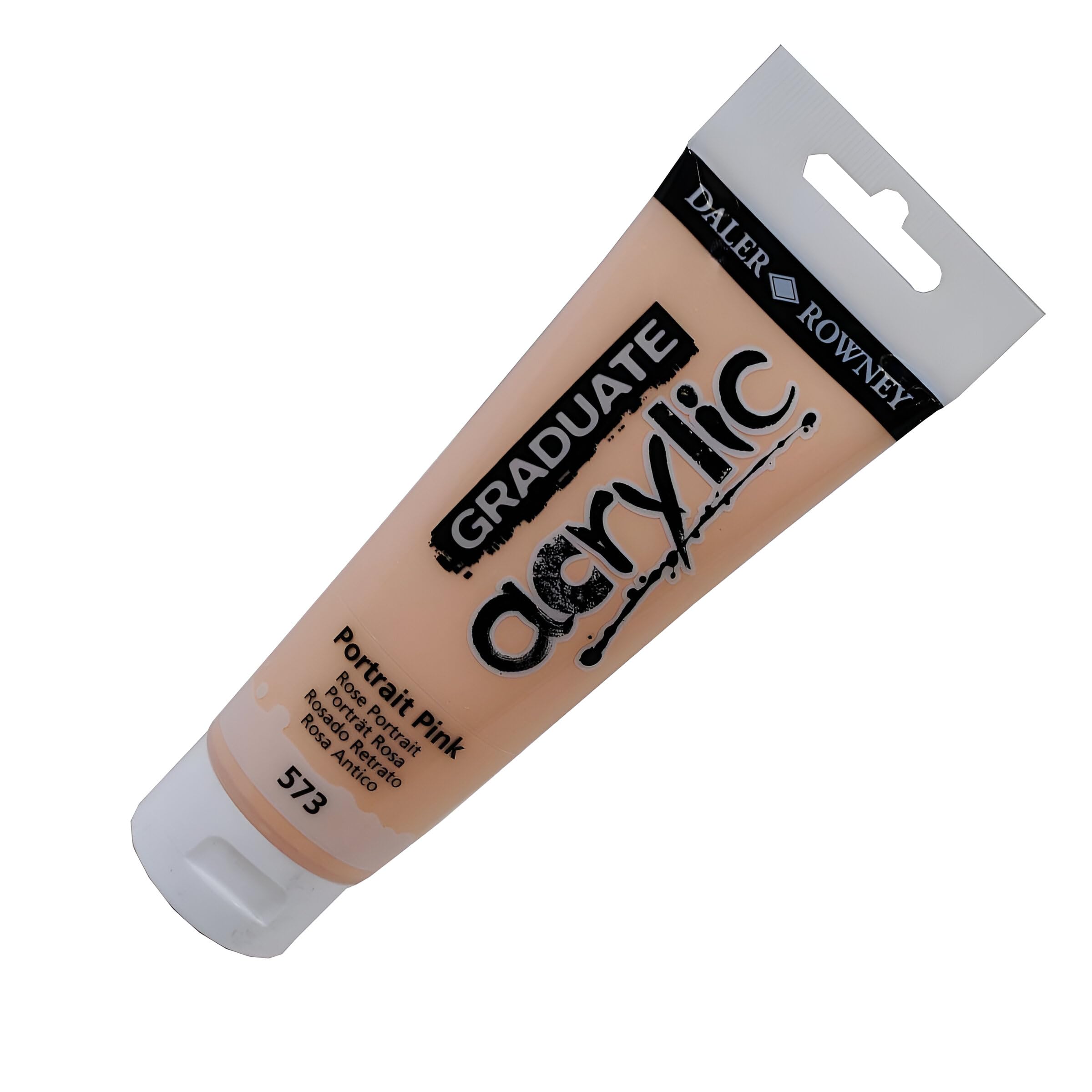Daler-Rowney Graduate Acrylic Paint, Plastic Tube, 4oz - 120 ml, Peach Pink