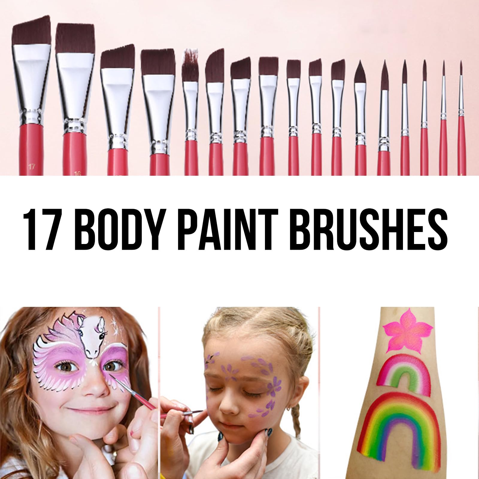 7/10/17x Set di pennelli per pittura ad olio Pennelli per pittura ad acquerello Pennello per capelli in nylon per gli amanti della pittura