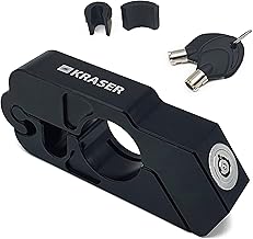KRASER KR720B Blocco Freno Moto Antifurto Manubrio Vespa Serratura Scooter Bloccare Leva Freni Sicurezza Motociclo Lucchetto Frizione ATV Blocca Ciclomotore Protezione Bicicletta Bloccamanubrio Lock