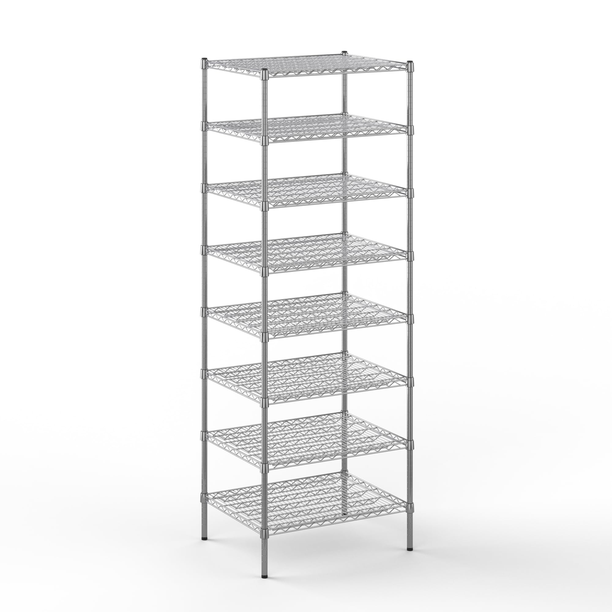 24" Deep x 30" Wide x 86" Height Wire Shelving Kit | 8-Tier | NSF Commercial Storage Rack Unit