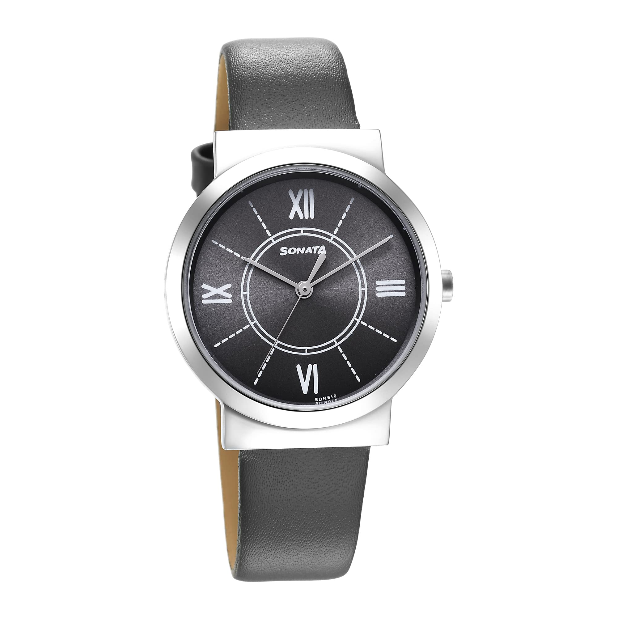 Sonata Essentials Grey Dial Leather Strap Watch for Women-87044SL01 (B0BXB7FQSY) Amazon Price History, Amazon Price Tracker