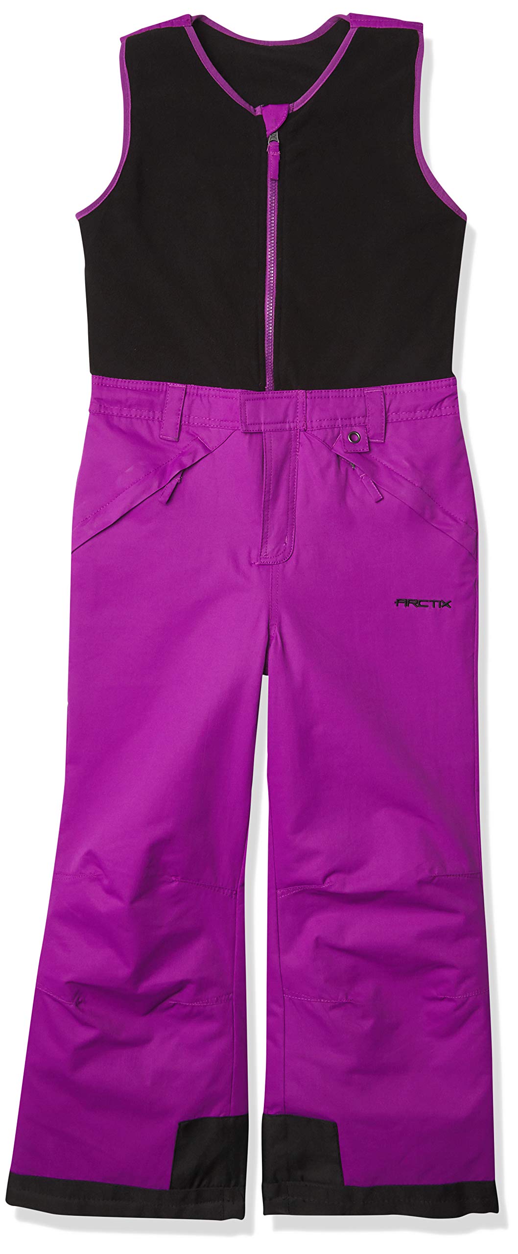 Arctix Kids Limitless Fleece Top Bib Overalls, Purple, X-Small — view 7