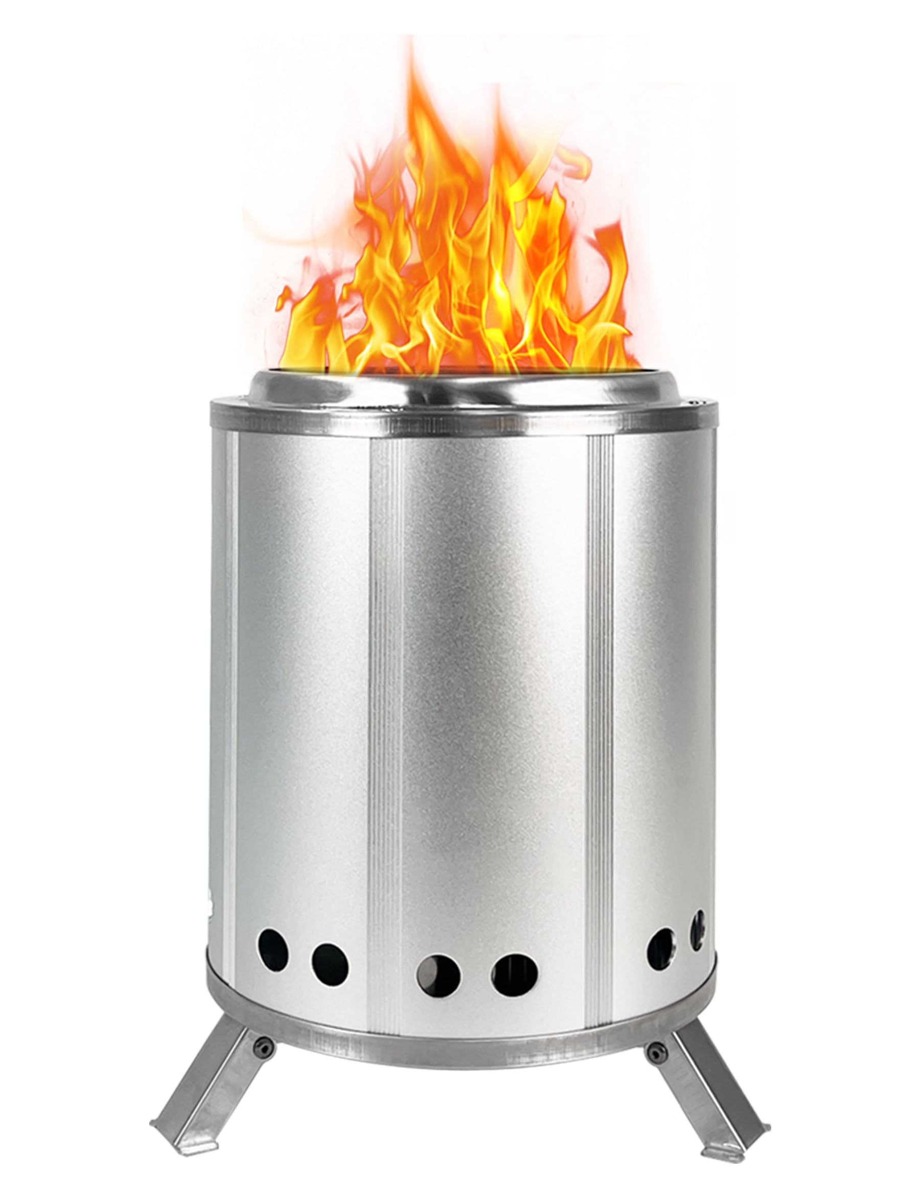 Portable Smokeless Tabletop Firepit, 2025 Upgraded Smokeless Stainless Steel Portable Fire Pit For Camping, Indoor & Outdoor & Patio - Wood Burning/PelletFueled