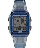 Unisex Q LCA 35mm Watch - Gray Strap Digital Dial Gray Case